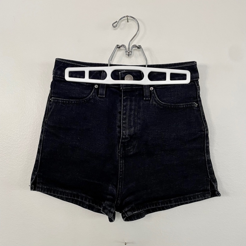 BDG High Waisted Black Denim Shorts - Picture 3 of 13
